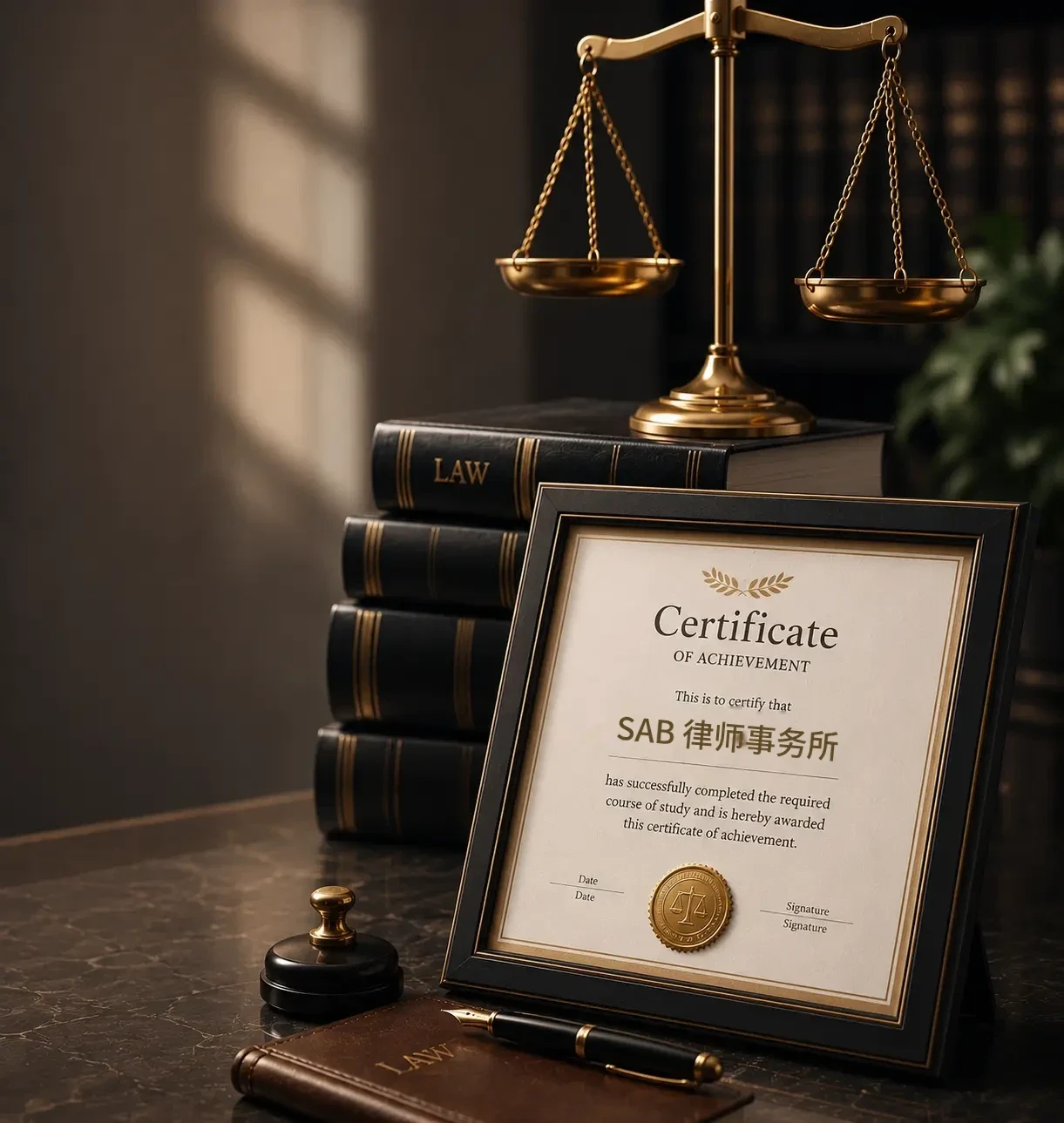 成就证书 – SAB 律师事务所